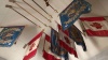 Anciens drapeaux régimentaires et royaux accrochés au plafond, © IREPI